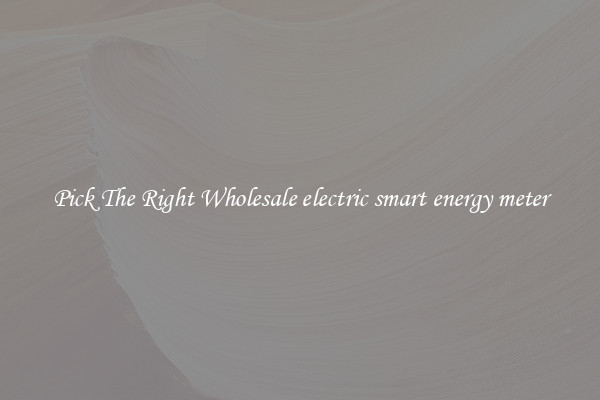 Pick The Right Wholesale electric smart energy meter