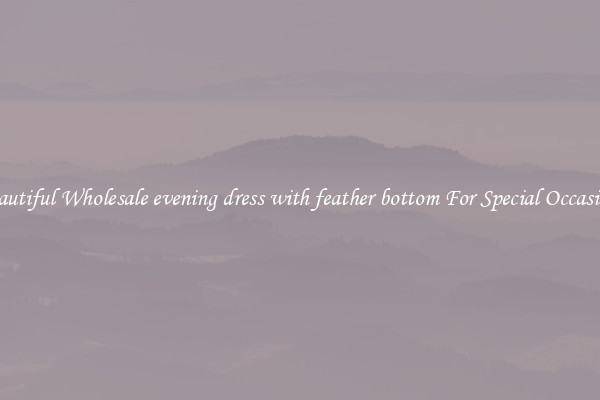 Beautiful Wholesale evening dress with feather bottom For Special Occasions