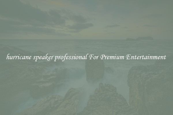 hurricane speaker professional For Premium Entertainment 