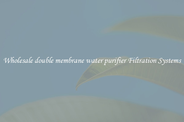 Wholesale double membrane water purifier Filtration Systems