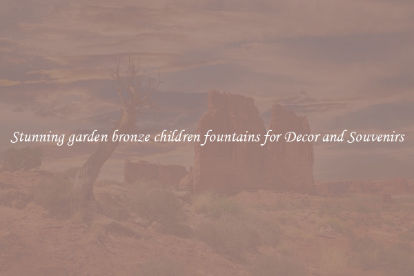Stunning garden bronze children fountains for Decor and Souvenirs