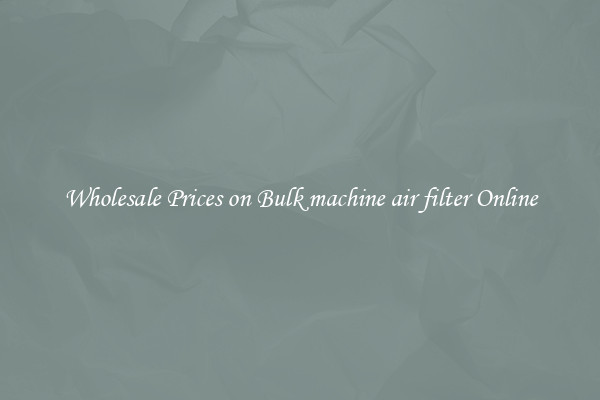 Wholesale Prices on Bulk machine air filter Online