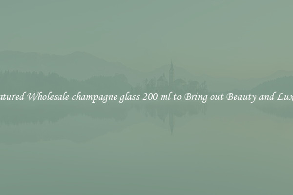 Featured Wholesale champagne glass 200 ml to Bring out Beauty and Luxury