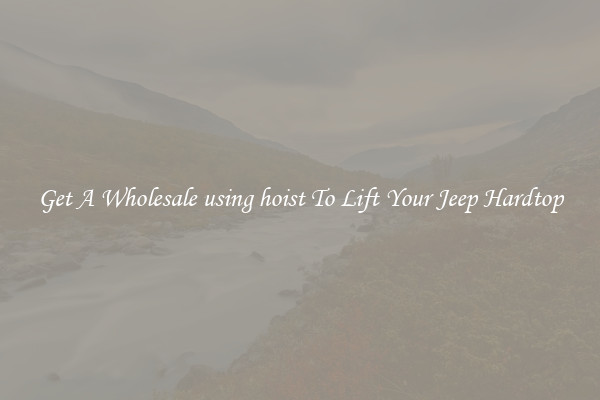 Get A Wholesale using hoist To Lift Your Jeep Hardtop