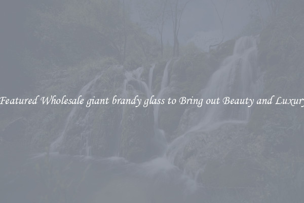 Featured Wholesale giant brandy glass to Bring out Beauty and Luxury